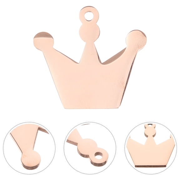 Alasum 6Pcs Metal Dog Tag Blanks Rose Gold for DIY Engraving Lightweight Pet Id Tags