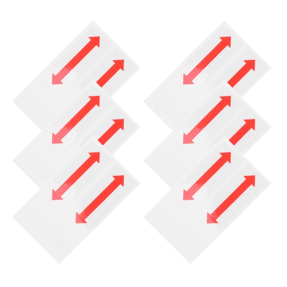 Alasum 6Pcs Red Universal Arrow Caution Decals Durable Removable Adhesive for Facility Direction Signs
