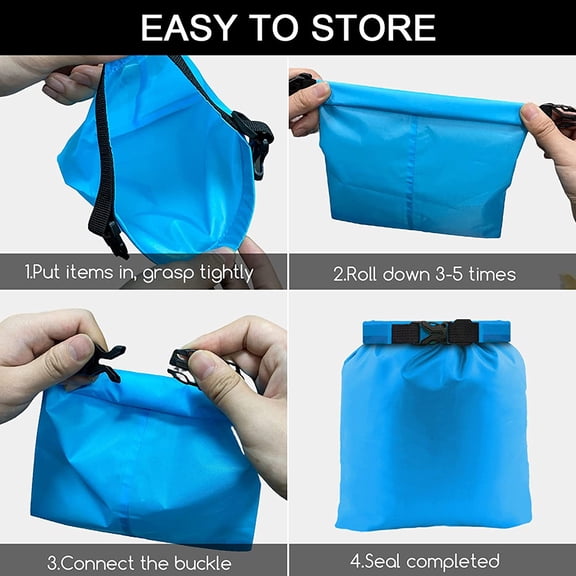 Alasum 6Pcs Small Dry Bags Waterproof for Camping Kayaking and Paddle Boarding