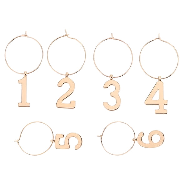 Alasum Unique Numbered Glass for Glass Identification and Party Drink Markers