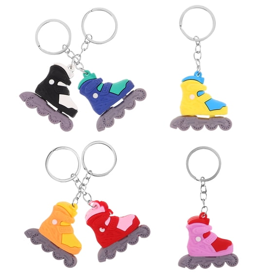 Alasum 6-Pack Lightweight Roller Skate Bag Charms in Assorted Colors for Party Decorations and