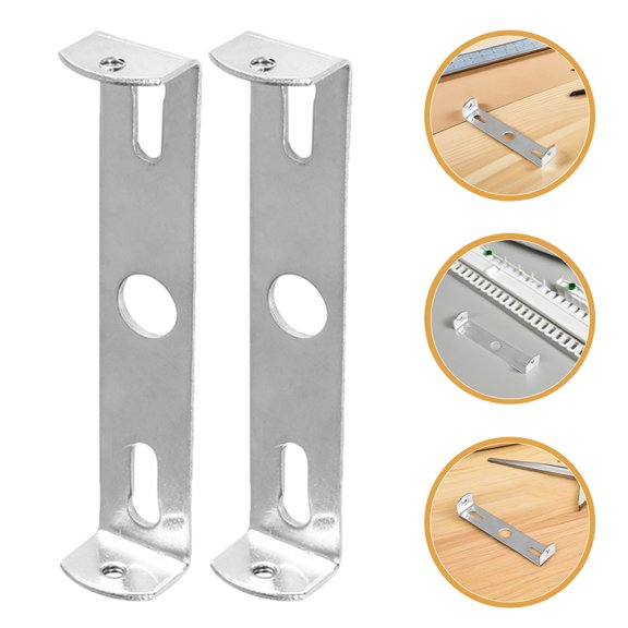 Alasum 6Set Sturdy Plated Silver Light Fixture Mounting Plate Bracket with Scratch Resistant Edges