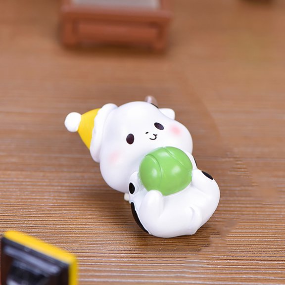 Alasum 7Pcs Micro Cows Resin Miniatures Assorted Color for Collector Accessory