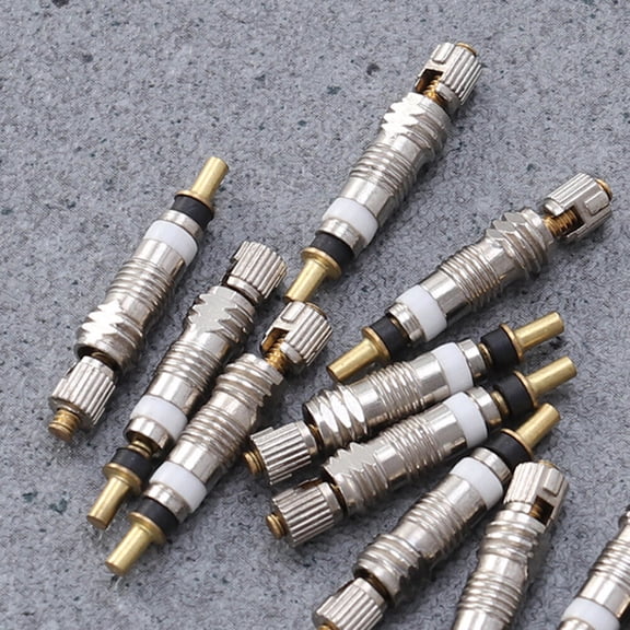 Alasum Valve Stem Cores, Nickel Plated, Universal Fit for Bike Tubeless Tires and Valve Replacement