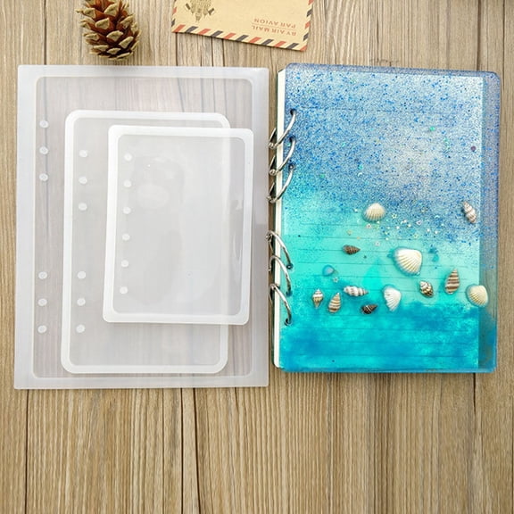 Alasum Silicone Mold Notebook Shape 9pcs for DIY Resin Book Casting Projects