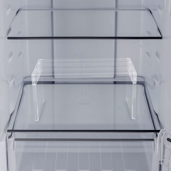 Alasum Stackable Refrigerator Storage Rack with Acrylic Shelf Divider for Organized Kitchen and Pantry Use
