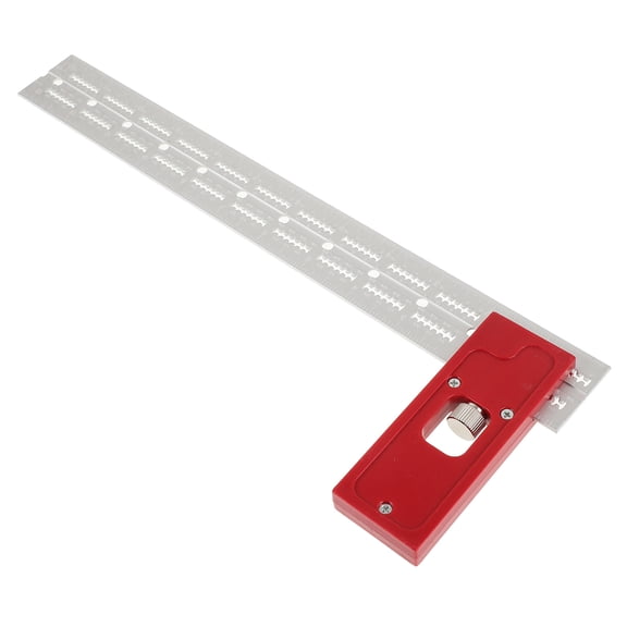 BESTYASH Plated Silver Woodworkers Edge Ruler with Easy Slide Pencil Cutout for Precise Woodworking Layout