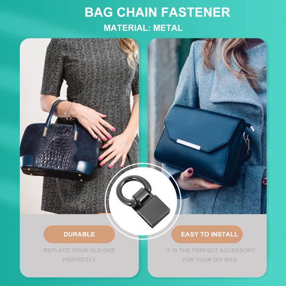 Alasum Bag Fasteners For Bag Making Chain Buckle Durable Black 4Pcs