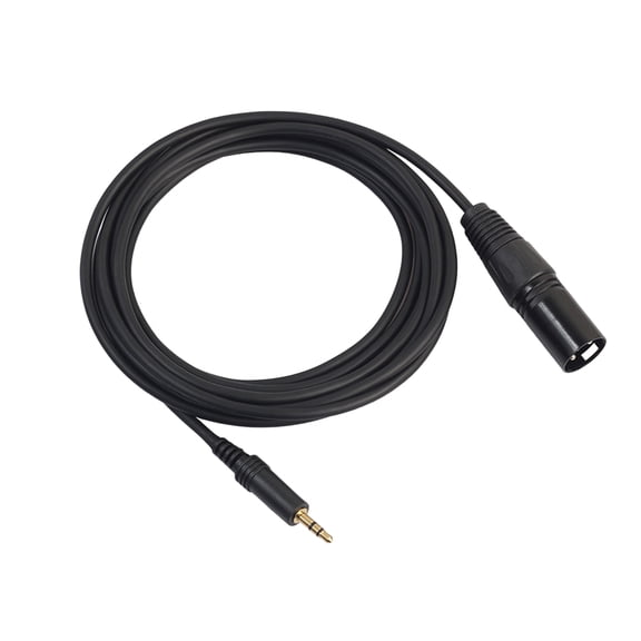 Alasum Black USB Guitar Cable Adapter with Xlr Plug and Red Signal Indicator Light