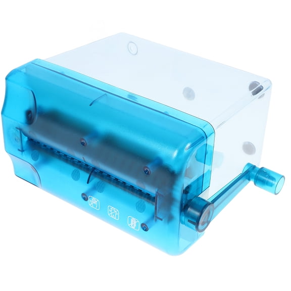 Alasum Blue Small Manual Paper Shredder Hand Crank for Home Use and School Crafts