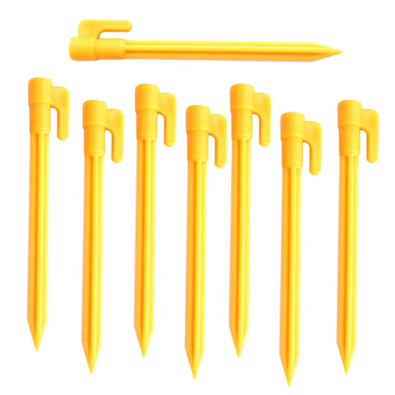 Alasum Camping Tent Essentials 100Pcs Abs Plastic Heavy Duty Stakes For Hiking Canopy Gardening Trip 5.8In