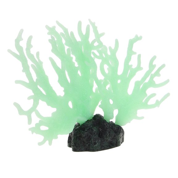 Alasum Light Green Glowing Coral Figurine Aquarium Decoration for Fish Tanks, Captivating and Unique Fish Ornament
