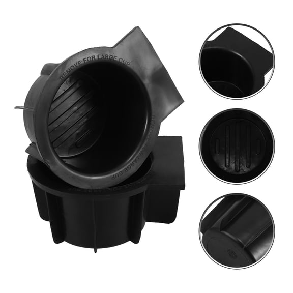 Alasum Car Cup Holder Insert Liner Black Durable Material Stable Base for Front Seat Organizer