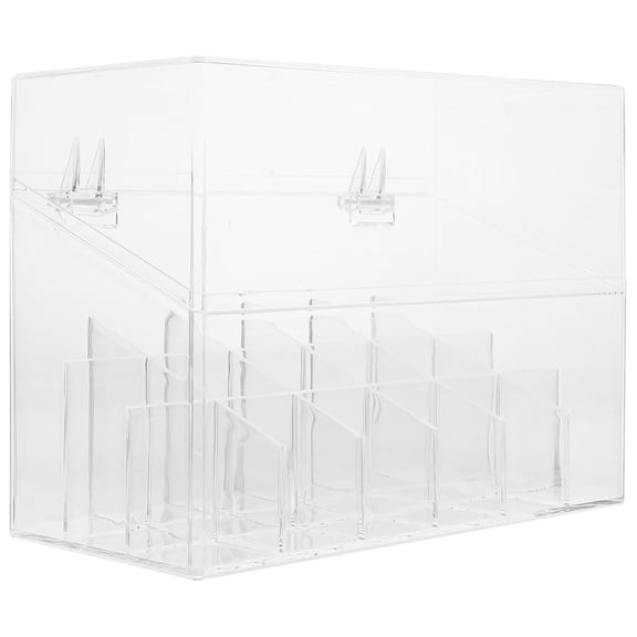 Alasum Clear Cosmetics Storage Holder with Lid Lightweight Makeup Organizer for Vanity