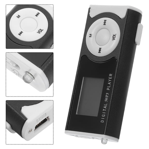 Alasum Compact Black Digital Player, Rechargeable, Compatible with Windows, Ideal for Music Listening