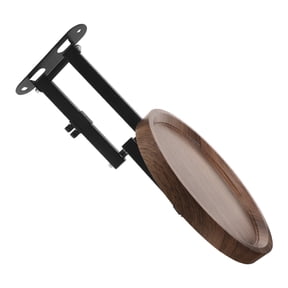 Alasum Space-Saving Rotatable Wall Mounted Table, Coffee, Wood and Aluminum