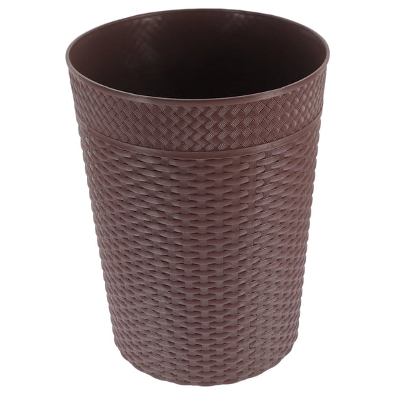 Alasum Coffee Plastic Garbage Can with Washable Design for Office Bedroom Bathroom