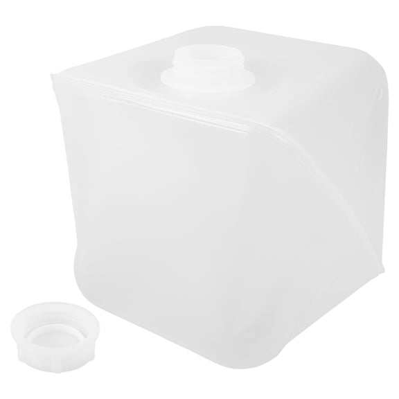 Alasum Collapsible Water Container with Lid Large Capacity Portable for Outdoor Use Made of Durable Plastic Transparent 1.5 gallons