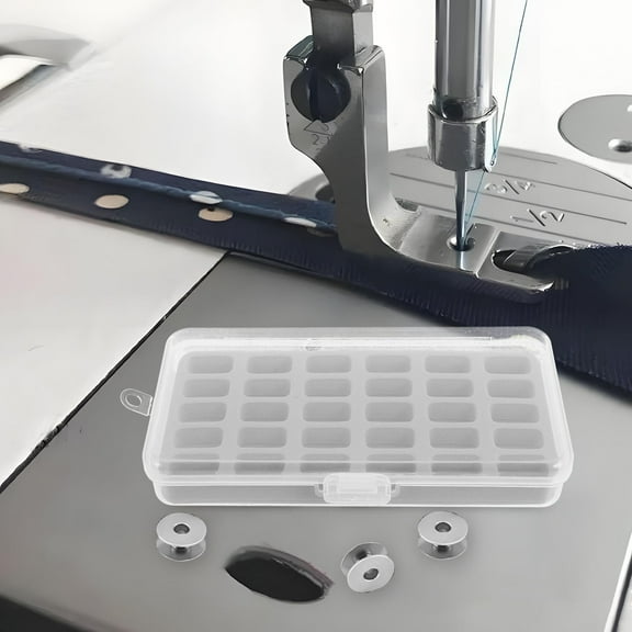 Alasum Compact Plastic Bobbin Holder Case with Transparent Design for Sewing Machine Thread Storage