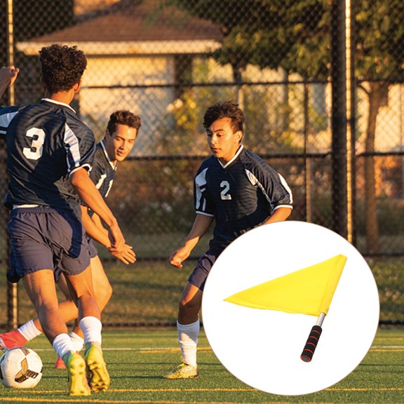 Alasum Durable Yellow Racing Flag with Lightweight Design for Outdoor Match Referee Use