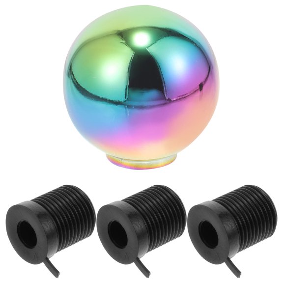 Alasum Easy Install Stainless Steel Manual Shift Knob with Racing Round Design for Cars