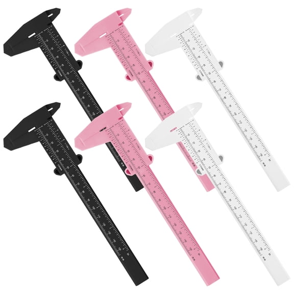 LITINKIMI Plastic Eyebrow Ruler Assorted Colors for Professional Makeup 6Pcs