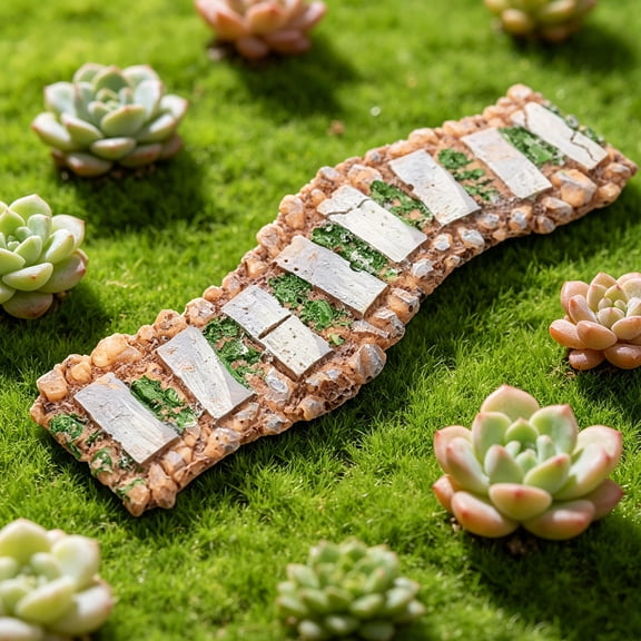 Alasum Fairy Garden Accessory Resin Stepping Stones with Rugged Surface for Bonsai and Terrarium Decor