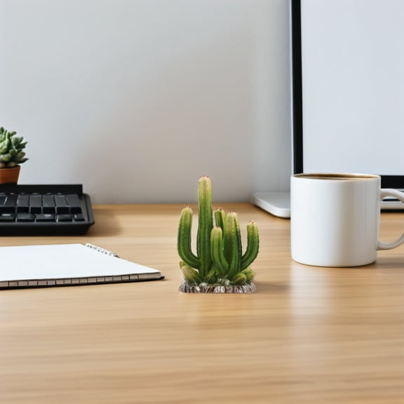 Alasum Fake Cactus Plants in Green Resin for Vibrant Tropical Style and Low Maintenance