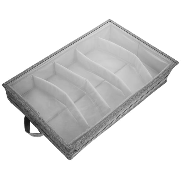 Alasum Compact Grey Flatware Organizer Box for Easy Carry and Home Use