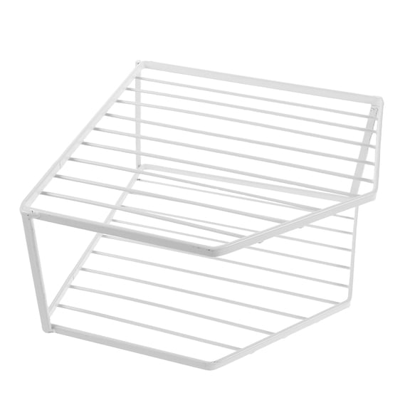 Alasum Freestanding White Cabinet Organizer Shelf for Corner Kitchen Storage Solutions