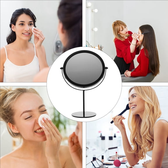 Alasum Rotary Desktop Mirror with Metal Frame for Dressing Table and Bathroom