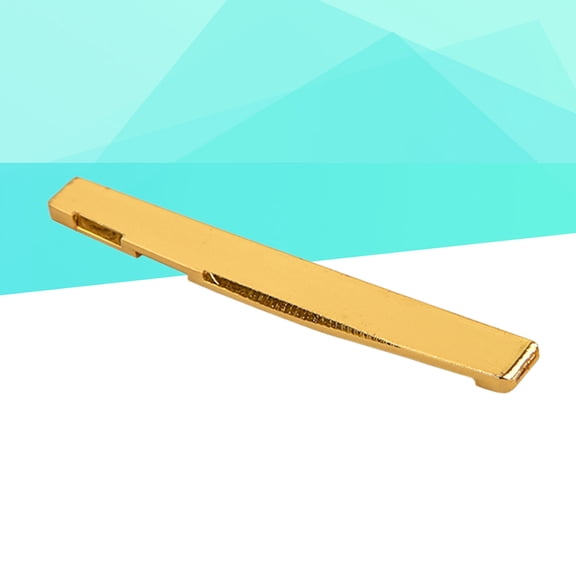 Alasum Golden Brass Acoustic Guitar Bridge Saddle, Replacement Part for Improved Tone, Sustain and Sound Quality Upgrade