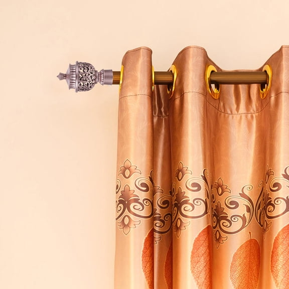 YOSADIER 4-Pack Decorative Golden Curtain Rod Finials with Unique Design for Stylish Curtain Rod Accents