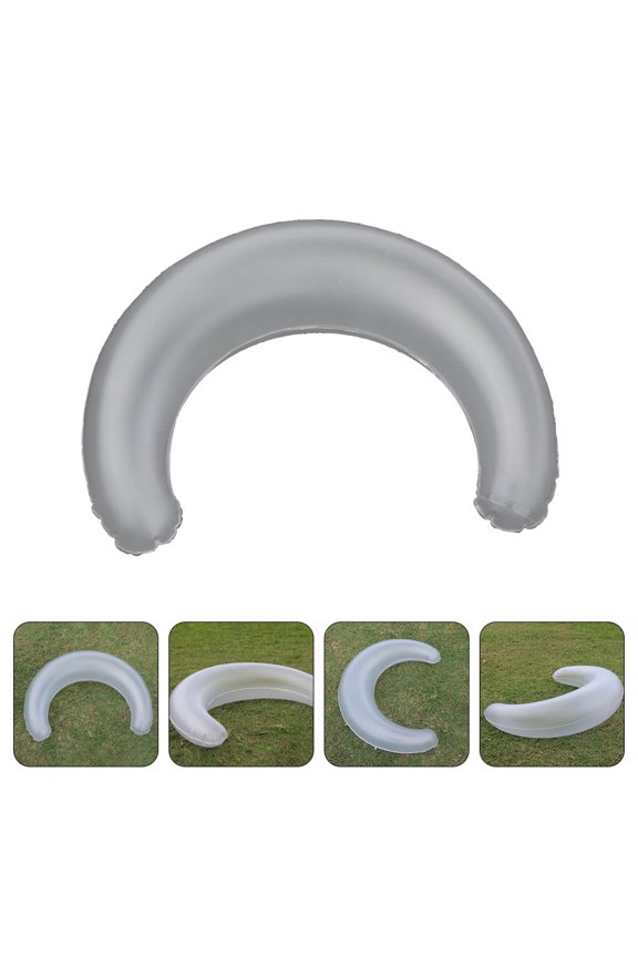 Grey Inflatable Back Pillow Lightweight PVC Material with Fast Inflation for Camping
