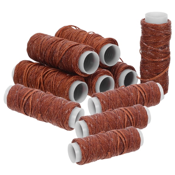 Alasum Waxed Leatherworking Thread Coffee Colored Durable Polyester for Crafting