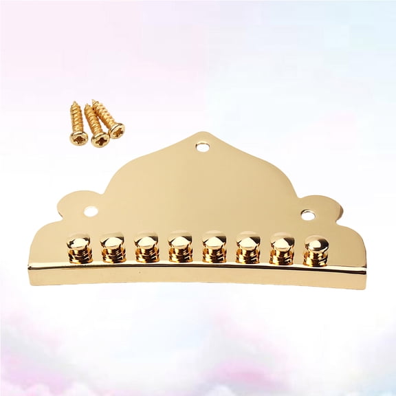 Alasum High Grade Golden Metal Mandolin Tailpiece for 8 String Mandolin with Fast String Change
