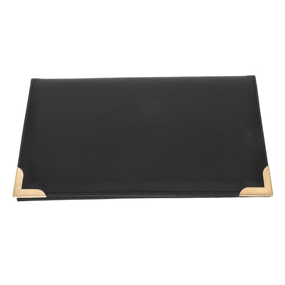 Alasum Home Use Black Menu Display Binder for Restaurant Receipt and Bill Presentation