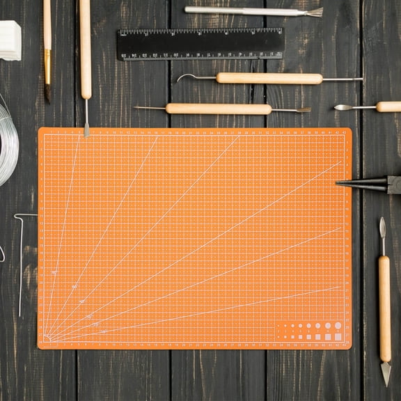 Alasum Orange Plastic Cutting Board Mat with Scratch-Resistant for Home Kitchen and Craft Use