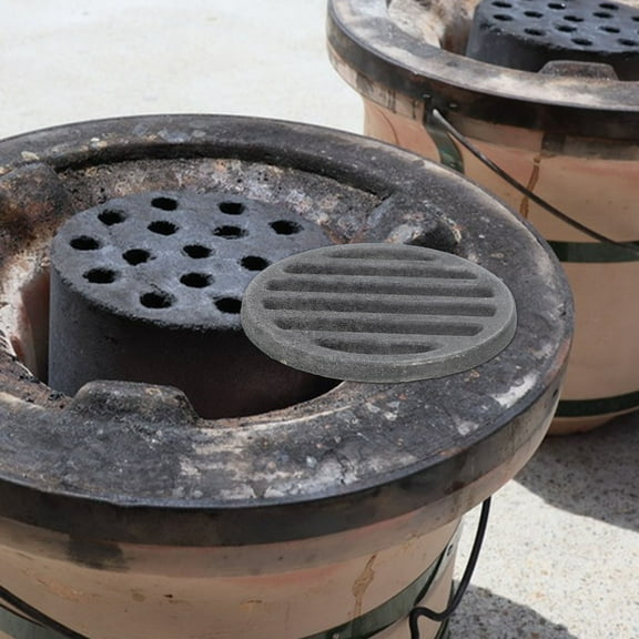 Alasum Home Use Round Fire Grate with Vent Design for Better Coal Breathing and Heat Control