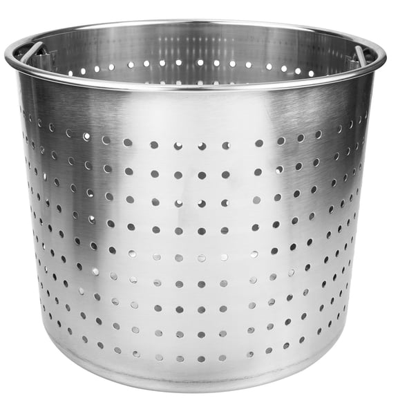 Alasum Home Use Stainless Steel Crawfish Leaky Pot with Smooth Polished Finish and Dual Handles