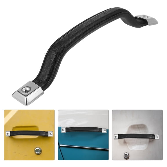 Alasum Interior Car Door Handle Pull Strap Soft Material Black Easy Install Universal Fit