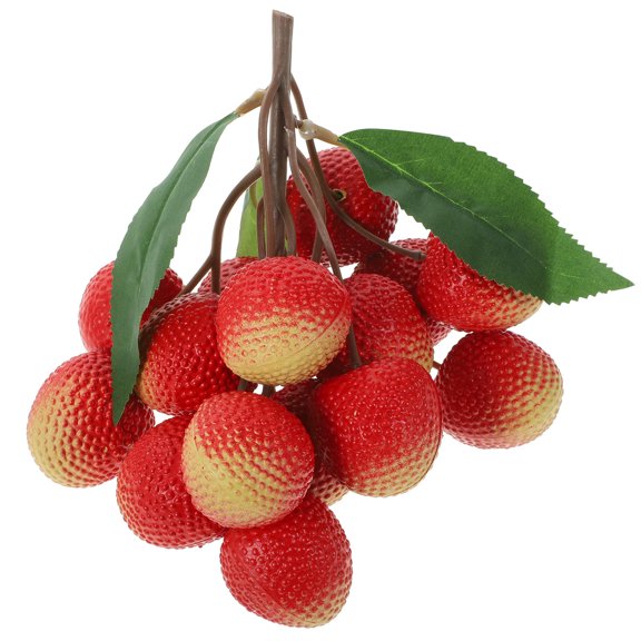 Alasum Lifelike Red Fake Lychee Fruit Decoration Model Ideal for Home and Office Display