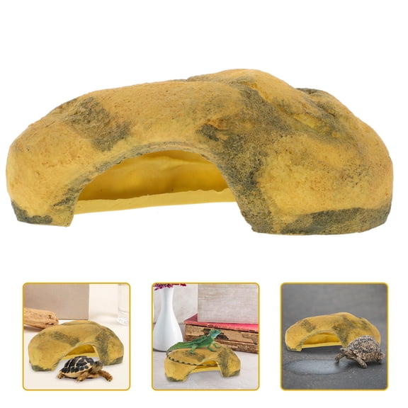 Alasum Lifelike Resin Reptile Cave Multi-Color Bearded Dragon Turtle Habitat Decoration