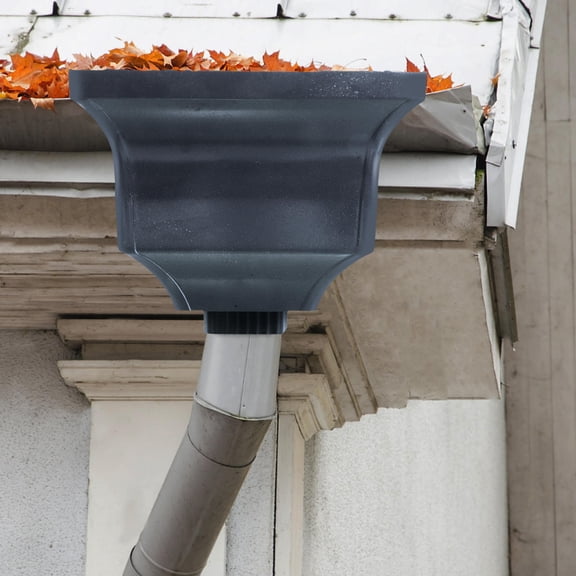 Alasum Lightweight Aluminum Downspout Splash Block for Outdoor Rainwater Collection Gray