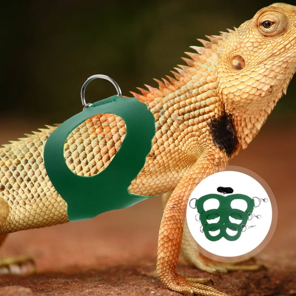 Alasum Gecko Harness, Green, Wear-Resistant, Small Pet, Portable, 1Set