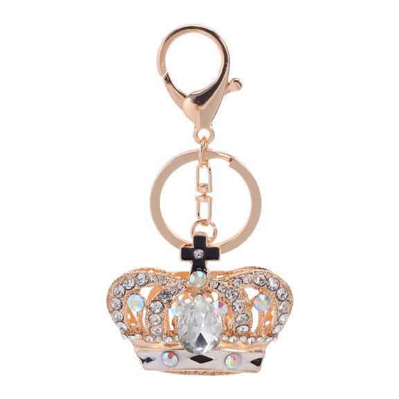 Alasum Luxury Rhinestone Crown Keychain for Handbags with Stylish Key Chain Ring