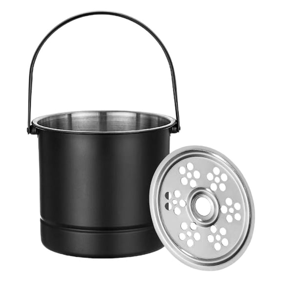 Alasum Multi Functional Black Metal Ice Cube Bucket for Bar Ktv Wine Beer Cooler