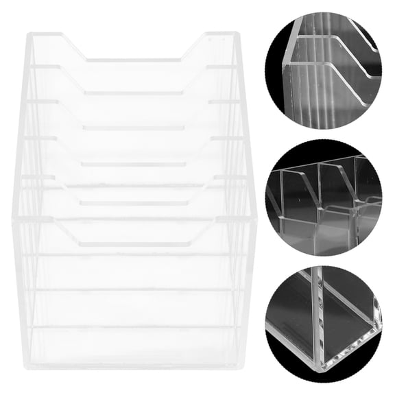 Alasum Multi Grid Acrylic Phone Organizing Box for Classroom and Office Desk Storage