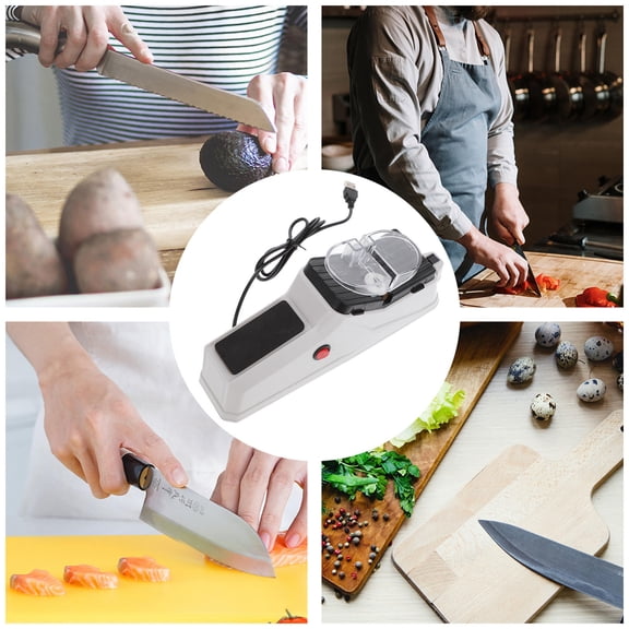 Alasum Multi Purpose Electric Sharpener White for Kitchen and Home with Anti Slip Handle and Versatile Use