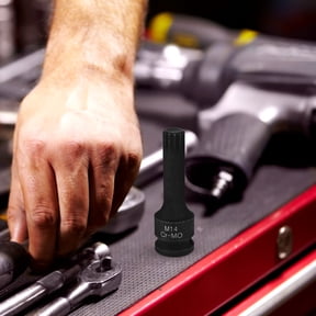 Alasum Black Nut Driver Impact Drill Bit Set, Heat Treated High Hardness Socket for Ratchet Torque Wrench Use